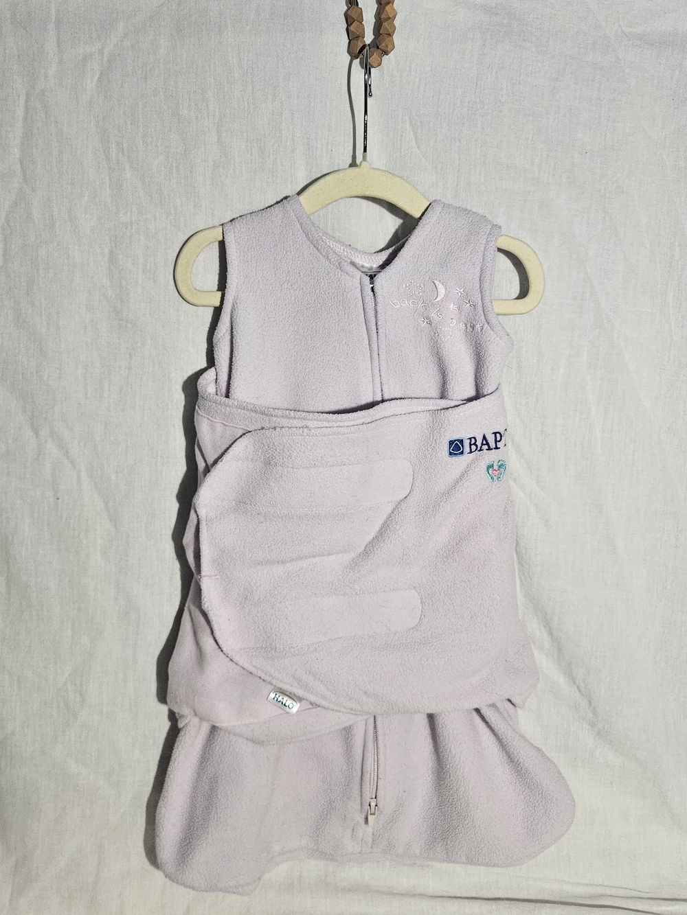 HALO Fleece Light Pink Sleeveless Sleep Sack Swaddle